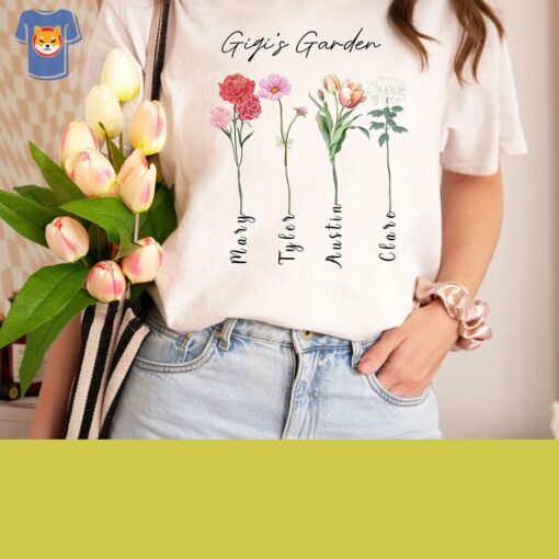 Custom Birth Month Shirt Mama’s Garden Shirt Mother Day