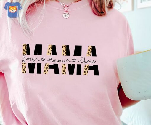 Custom Mom Shirt Mama Tshirt Mom Shirt With Names Gift For