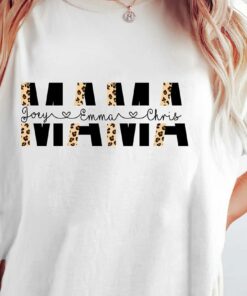 Custom Mom Shirt Mama Tshirt Mom Shirt With Names Gift For 2 Custom Mom Shirt Mama Tshirt Mom Shirt With Names Gift For 3