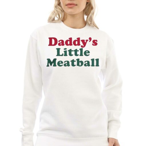 Daddy Little Meatball Italian Ironic T-shirt