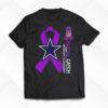 Dallas Cowboys Crucial Catch Intercept Alzheimers T-shirt