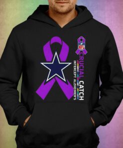 Dallas Cowboys Crucial Catch Intercept Alzheimers T shirt 3