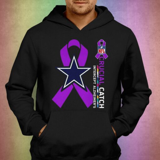 Dallas Cowboys Crucial Catch Intercept Alzheimers T-shirt