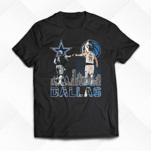 Dallas Cowboys Prescott And Mavericks Doncic City Champion Shirt Hoodie Sweater