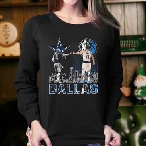 Dallas Cowboys Prescott And Mavericks Doncic City Champion Shirt Hoodie Sweater