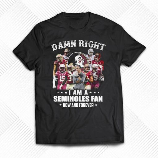 Damn Right I Am A Seminoles Fan Now And Forever Shirt