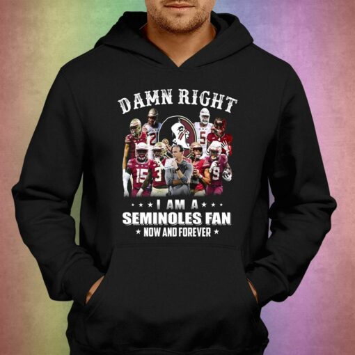 Damn Right I Am A Seminoles Fan Now And Forever T-shirt