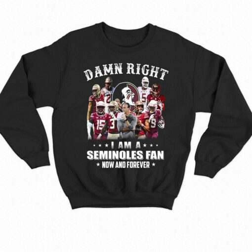 Damn Right I Am A Seminoles Fan Now And Forever T-shirt