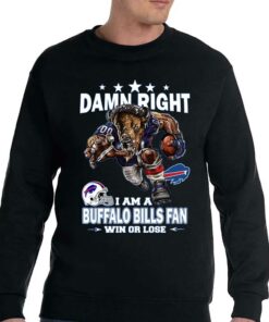 Damn Right I Am Buffalo Bills Fan Win Or Lose Unisex T shirt 4