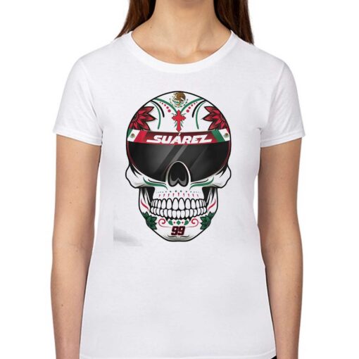 Daniel Suarez Racing Store Helmet Visor Skull T-shirt