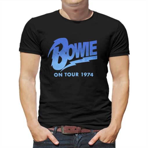 David Bowie Attractive T-shirt On Tour 1974