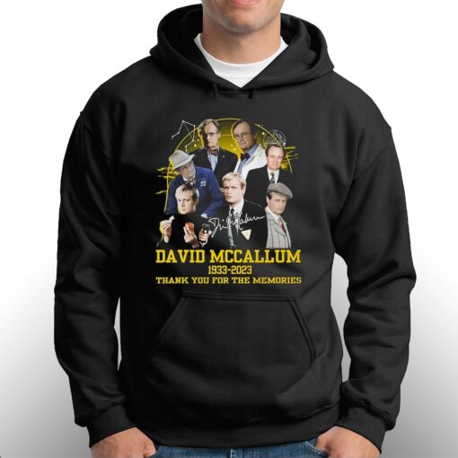 David Mccallum 1933 – 2023 Thank You For The Memories T-shirt