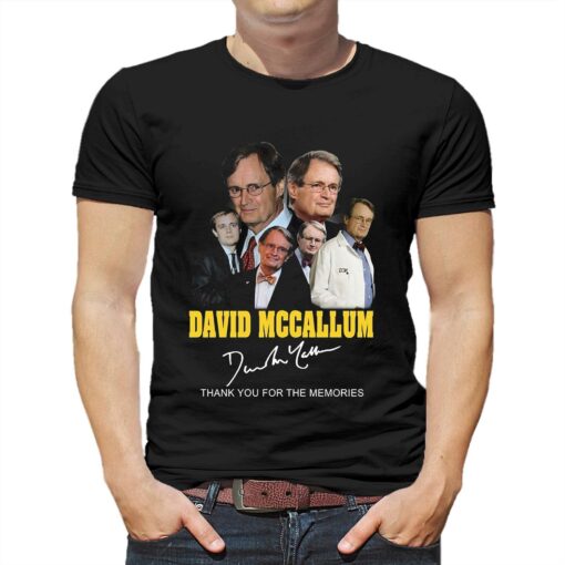 David Mccallum Signature Thank You For The Memories T-shirt