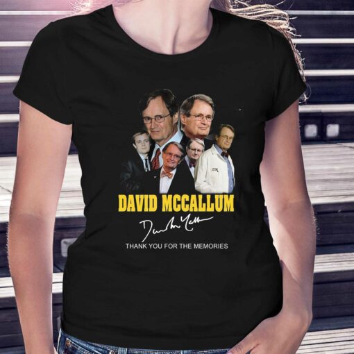 David Mccallum Signature Thank You For The Memories T-shirt