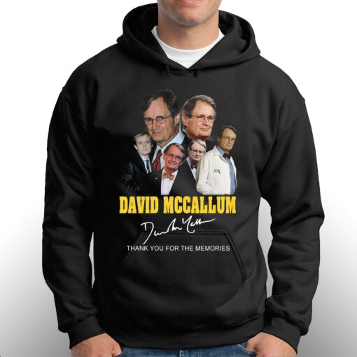 David Mccallum Signature Thank You For The Memories T-shirt