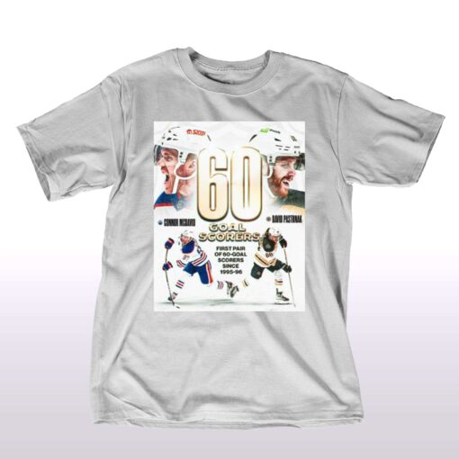 David Pastrnak And Connor Mcdavid 60 Goals Single-season Shirt