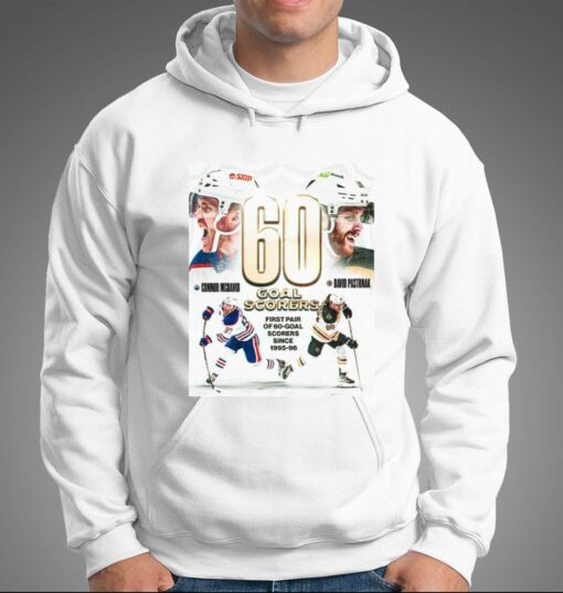 David Pastrnak And Connor Mcdavid 60 Goals Single-season Shirt