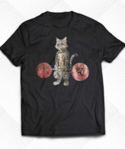 Deadlifting Tabby Cat T-shirt Deadlifting Tabby Cat T-shirt