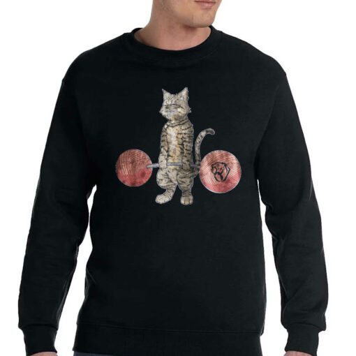 Deadlifting Tabby Cat T-shirt