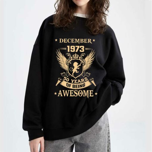 December 1973 50 Years Of Being Awesome T-shirt