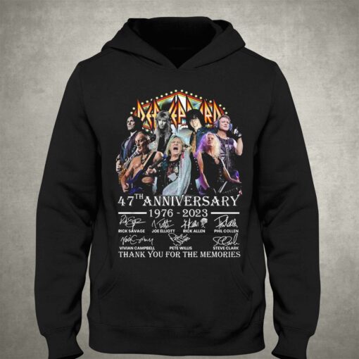 Def Leppard Hard Rock 47th Anniversary 1976 – 2023 For The Memories T-shirt