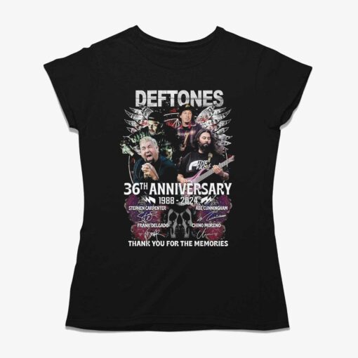 Deftones 36th Anniversary 1988 – 2024 Thank You For The Memories T-shirt