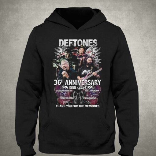 Deftones 36th Anniversary 1988 – 2024 Thank You For The Memories T-shirt