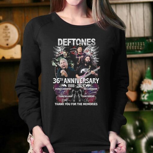 Deftones 36th Anniversary 1988 – 2024 Thank You For The Memories T-shirt