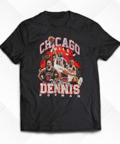Dennis Rodman Chicago Bulls Mitchell Ness Hardwood Classics Bling Concert Player T-shirt Dennis Rodman Chicago Bulls Mitchell Ness Hardwood Classics Bling Concert Player T-shirt