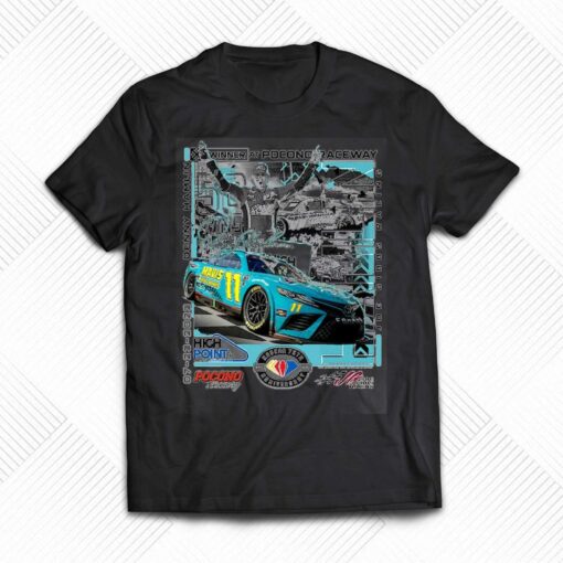 Denny Hamlin Checkered Flag Sports 2023 400 Race Winner T-shirt