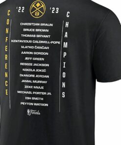 Denver Nuggets 2023 Western Conference Champions Crossover Team Roster T-shirt Denver Nuggets 2023 Western Conference Champions Crossover Team Roster T-shirt