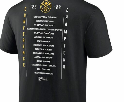 Denver Nuggets 2023 Western Conference Champions Crossover Team Roster T-shirt