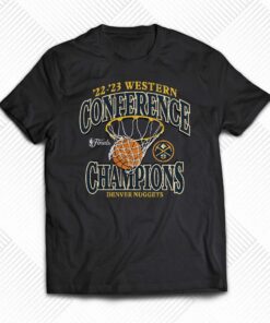 Denver Nuggets 2023 Western Conference Champions Pass Hoops T-shirt Denver Nuggets 2023 Western Conference Champions Pass Hoops T-shirt