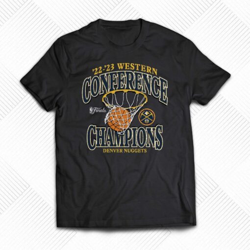 Denver Nuggets 2023 Western Conference Champions Pass Hoops T-shirt