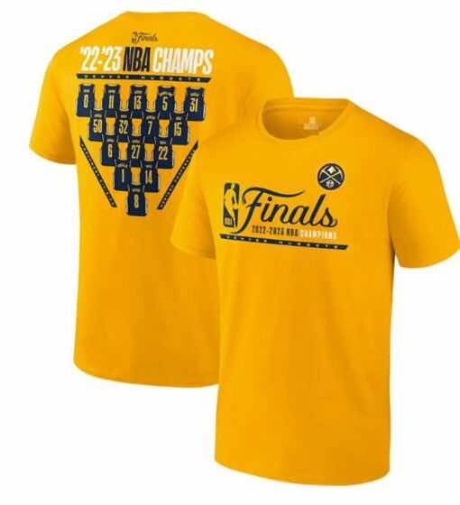 Denver Nuggets Fanatics Branded 2023 Nba Finals Champions Close Out Jersey Roster T-shirt