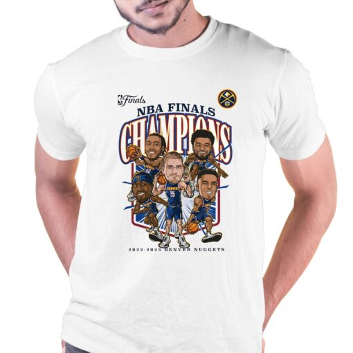 Denver Nuggets Fanatics Branded 2023 Nba Finals Champions Windmill Team Caricature T-shirt