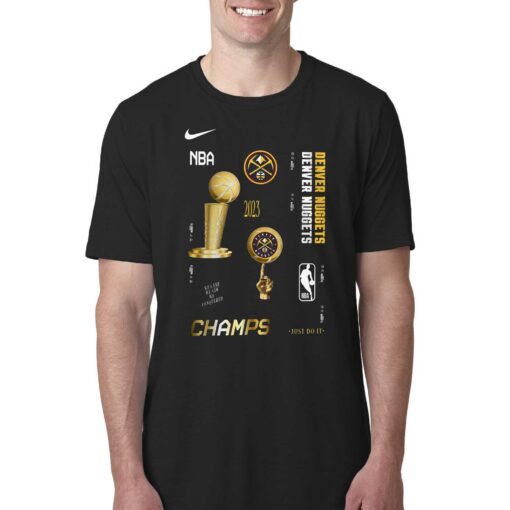 Denver Nuggets Nike 2023 Nba Finals Champions Celebration Expressive T-shirt