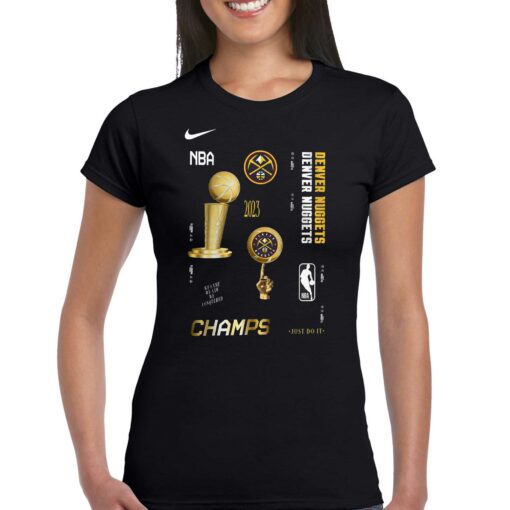 Denver Nuggets Nike 2023 Nba Finals Champions Celebration Expressive T-shirt