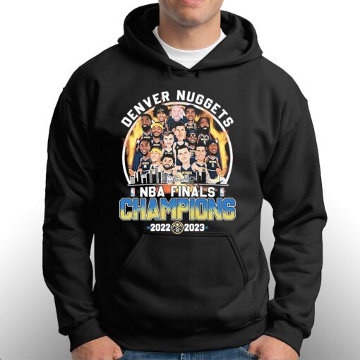 Denver Nuggets Team Cartoon Skyline Nba Final Champions 2022-2023 Shirt