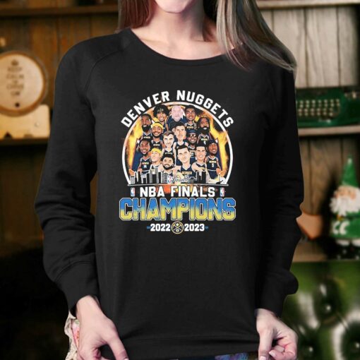 Denver Nuggets Team Cartoon Skyline Nba Final Champions 2022-2023 Shirt