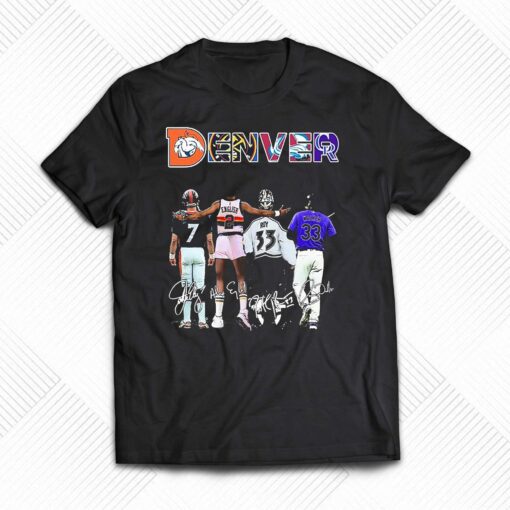 Denver Sports Teams Player Signatures Shirt