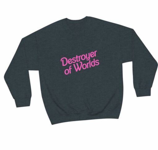 Destroyer Of Worlds In Pink Barbie Font Unisex Heavy Blend