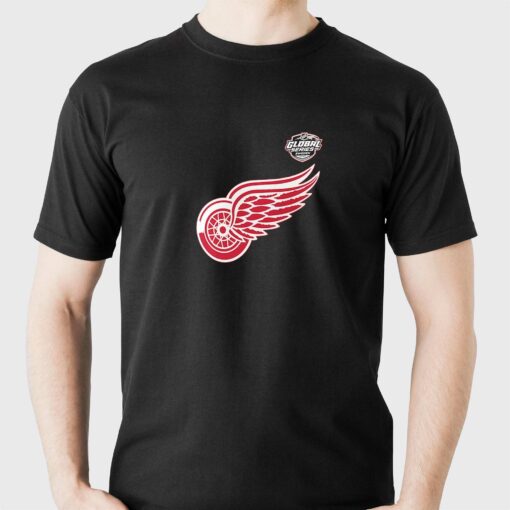 Detroit Red Wings Fanatics Branded 2023 Nhl Global Series Logo T-shirt