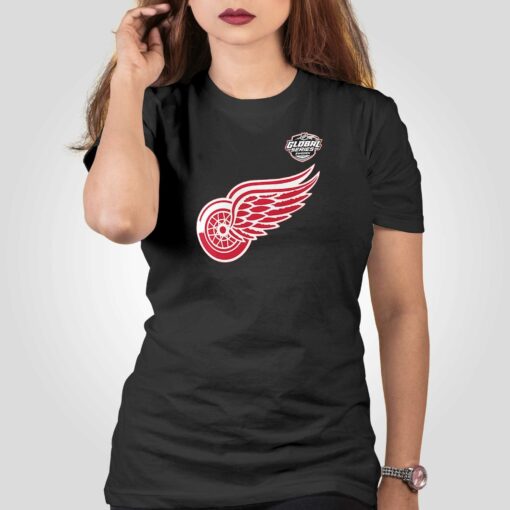 Detroit Red Wings Fanatics Branded 2023 Nhl Global Series Logo T-shirt