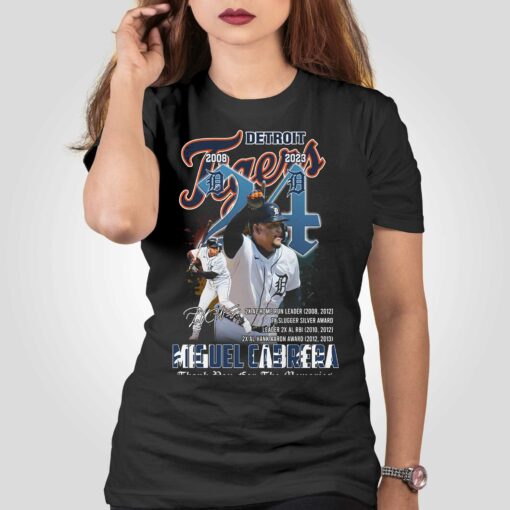 Detroit Tiger 2008 – 2023 Miguel Cabrera Thank You For The Memories Unisex T-shirt