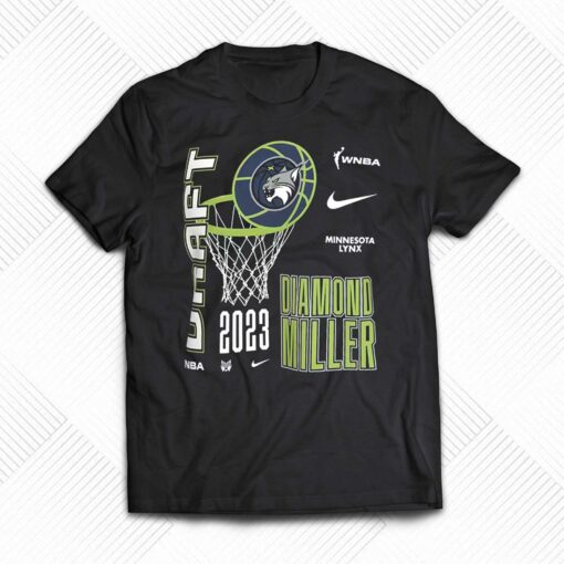 Diamond Miller Minnesota Lynx 2023 Wnba Draft Name Number T-shirt