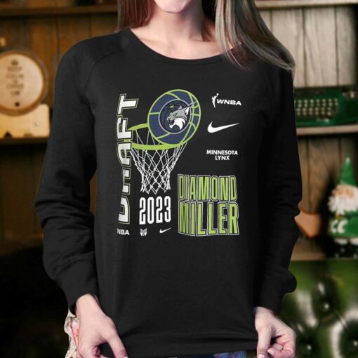 Diamond Miller Minnesota Lynx 2023 Wnba Draft Name Number T-shirt