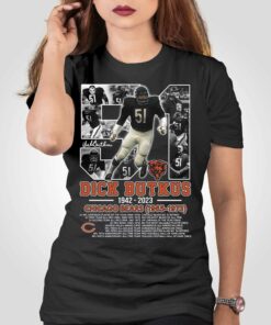 Dick Butkus 1942-2023 Chicago Bears 1965 – 1973 Thank You For The Memories T-shirt Dick Butkus 1942-2023 Chicago Bears 1965 – 1973 Thank You For The Memories T-shirt