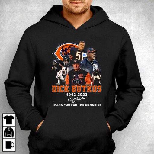 Dick Butkus 1942 – 2023 Signature Thank You For The Memories T-shirt