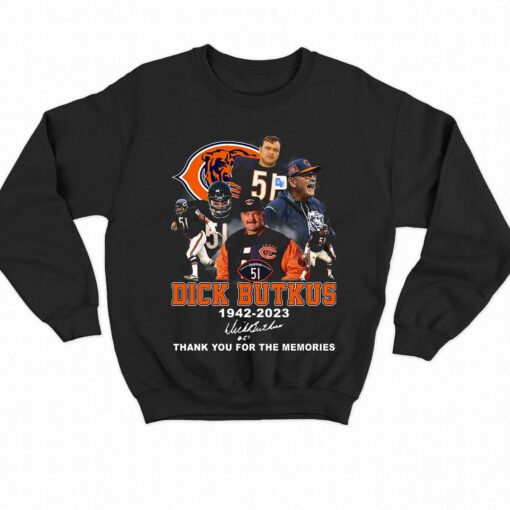 Dick Butkus 1942 – 2023 Signature Thank You For The Memories T-shirt